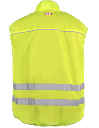 Yellow safety vest backside.